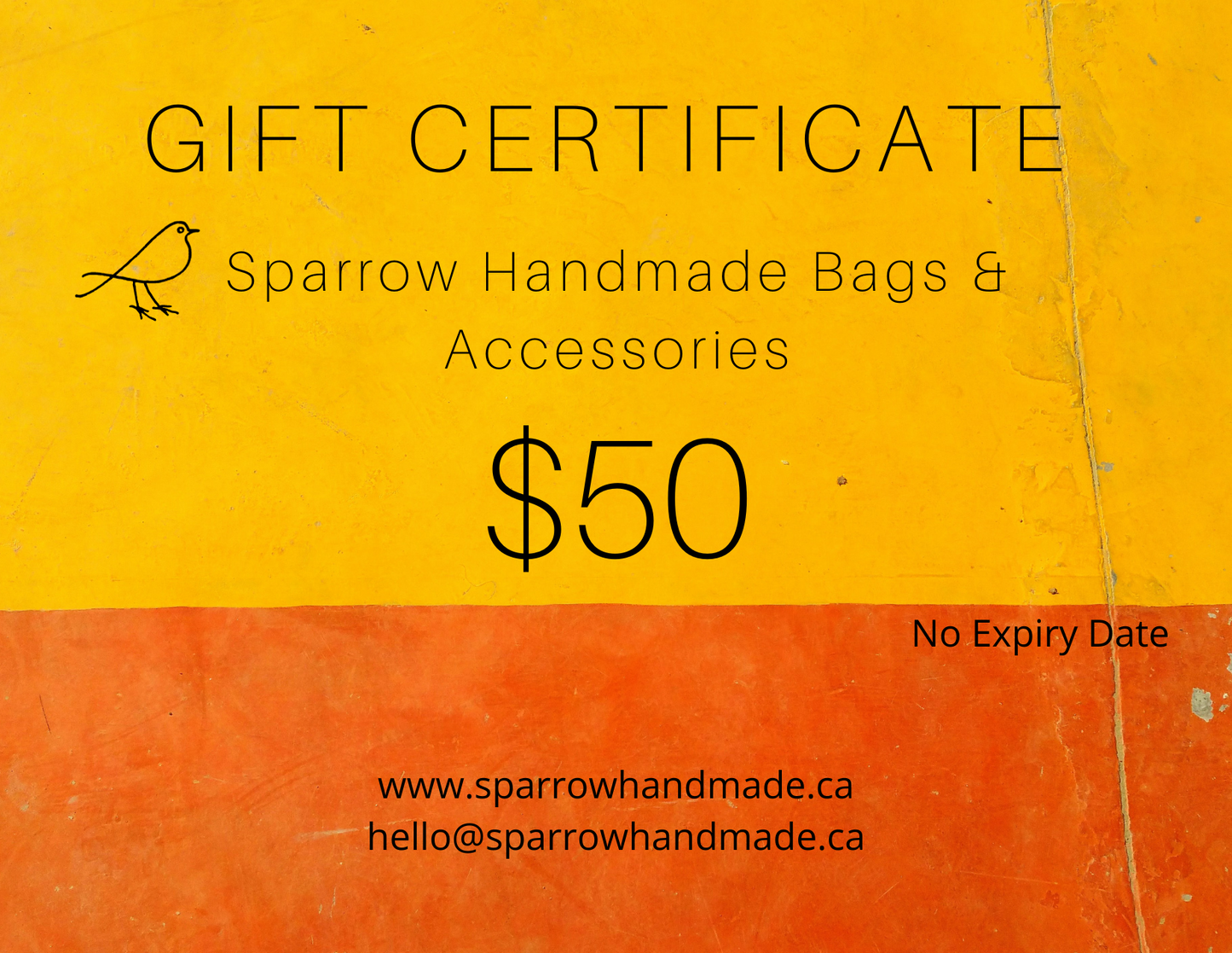 Sparrow Handmade Gift Card