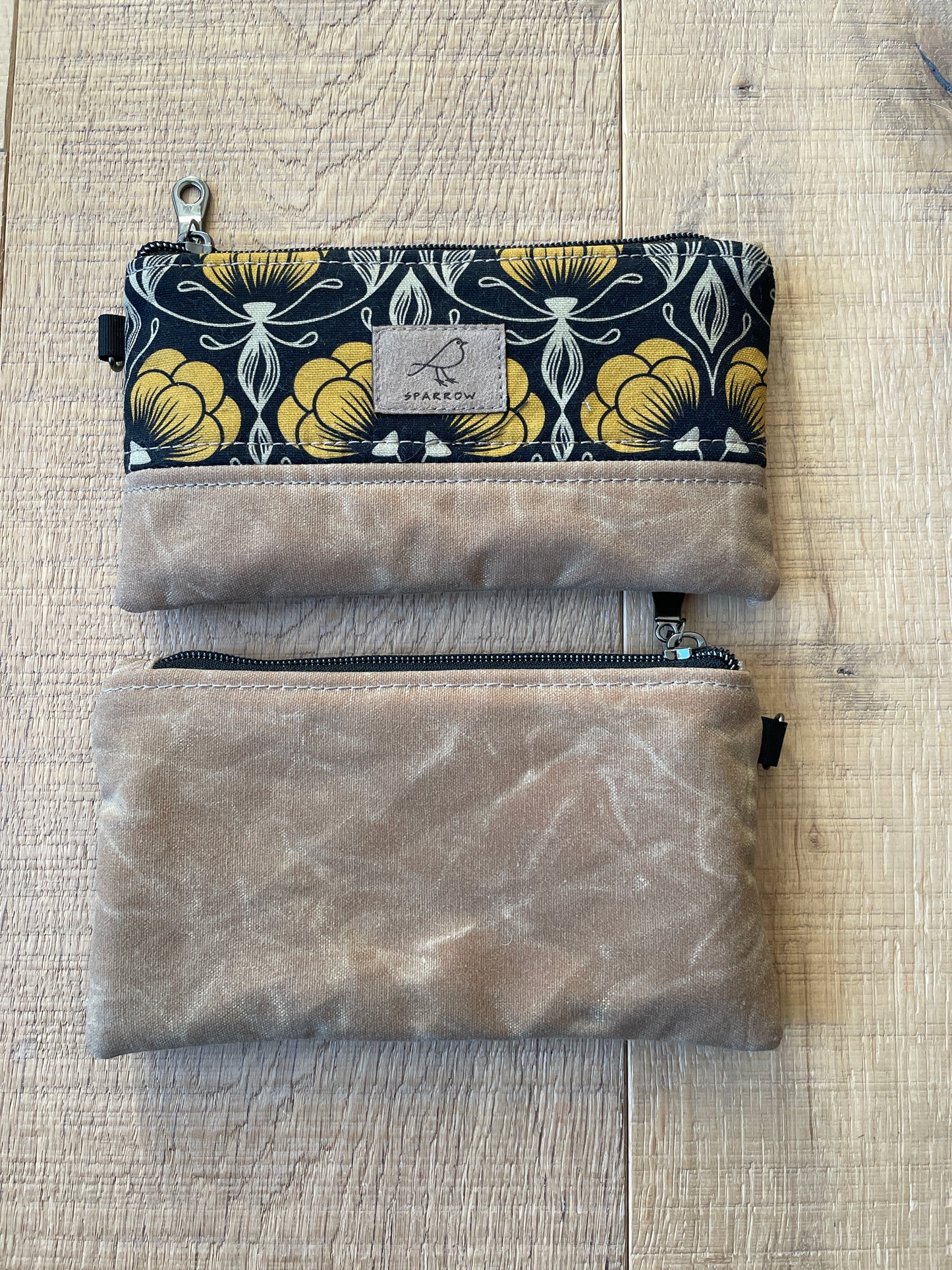 Zippered Pouch in fabric (matching when ordered with a waxed canvas bag)