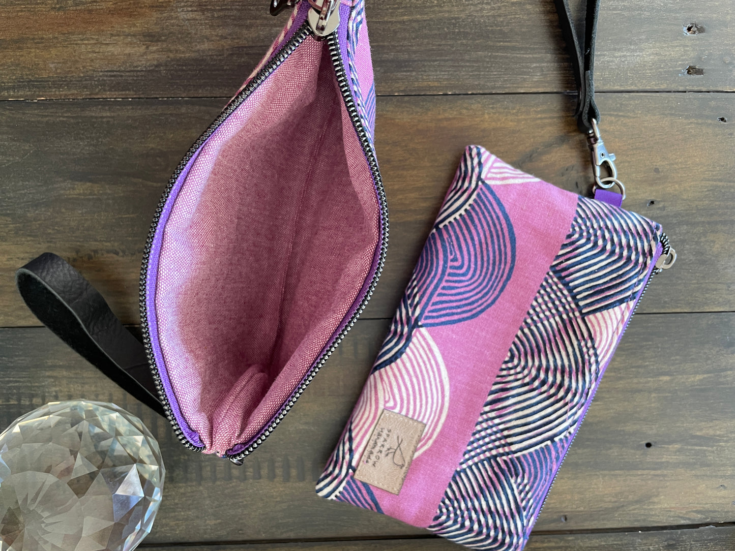 Zippered Pouch in fabric (matching when ordered with a waxed canvas bag)