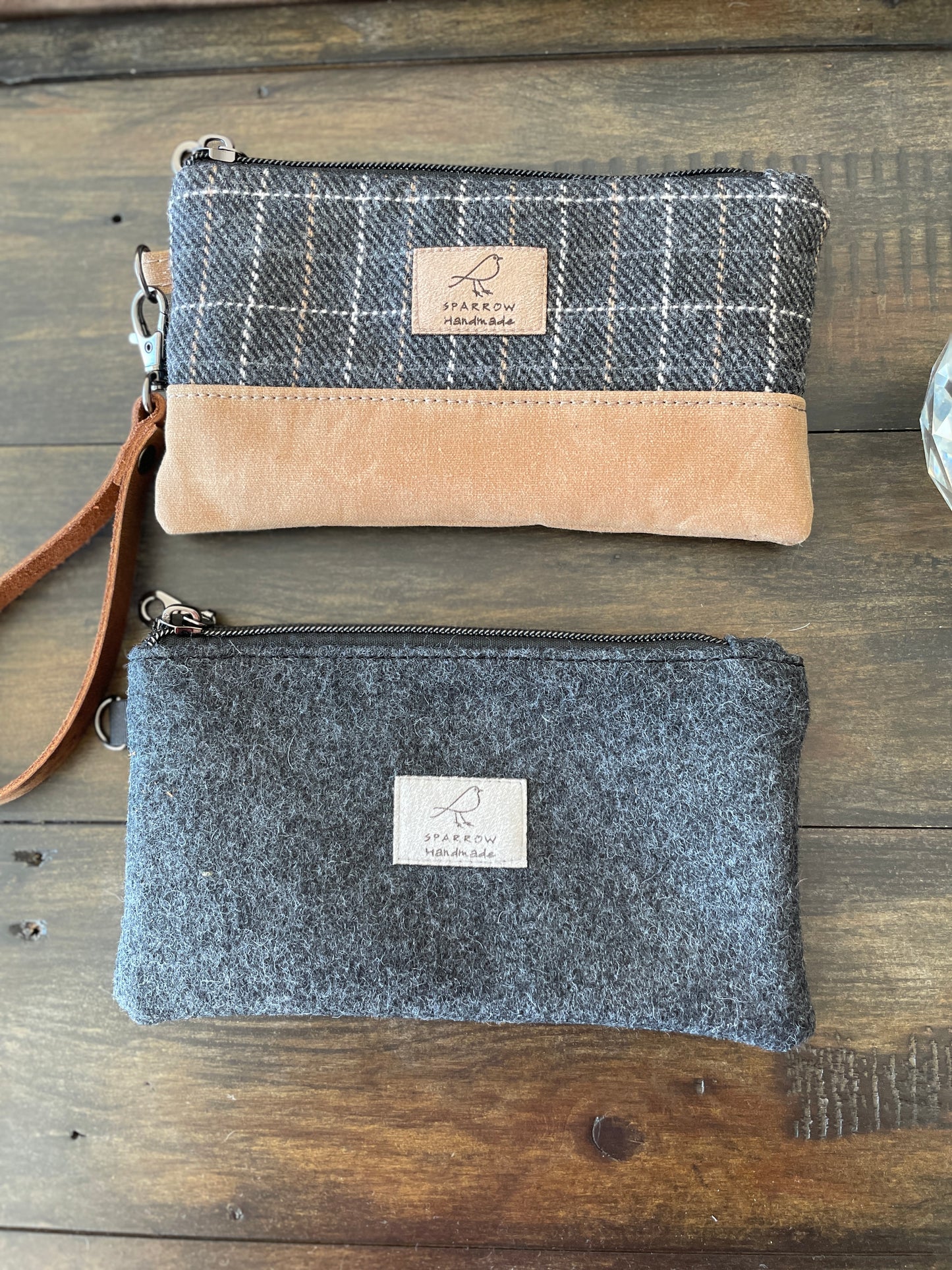 Zippered Pouch in fabric (matching when ordered with a waxed canvas bag)