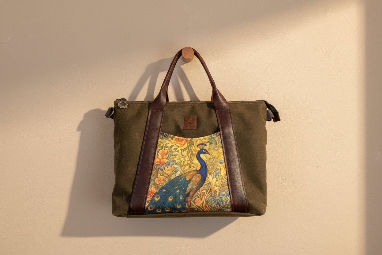 Oxbow Tote Crossbody - Waxed Canvas Convertible | Sparrow Handmade